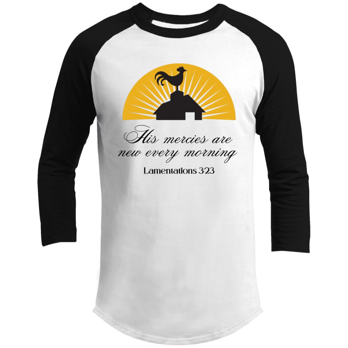 His Mercies are new every morning 3/4 Raglan Sleeve Shirt