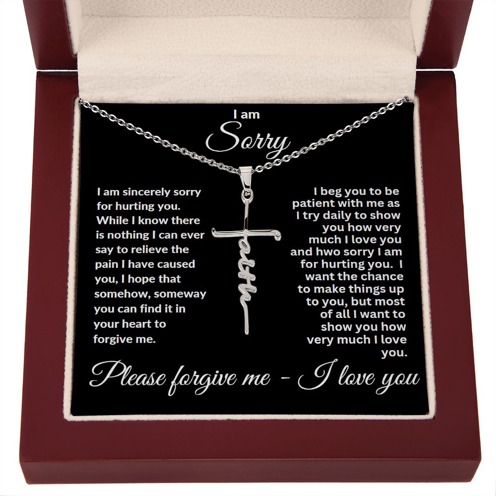 Faith Cross Necklace - I am Sorry
