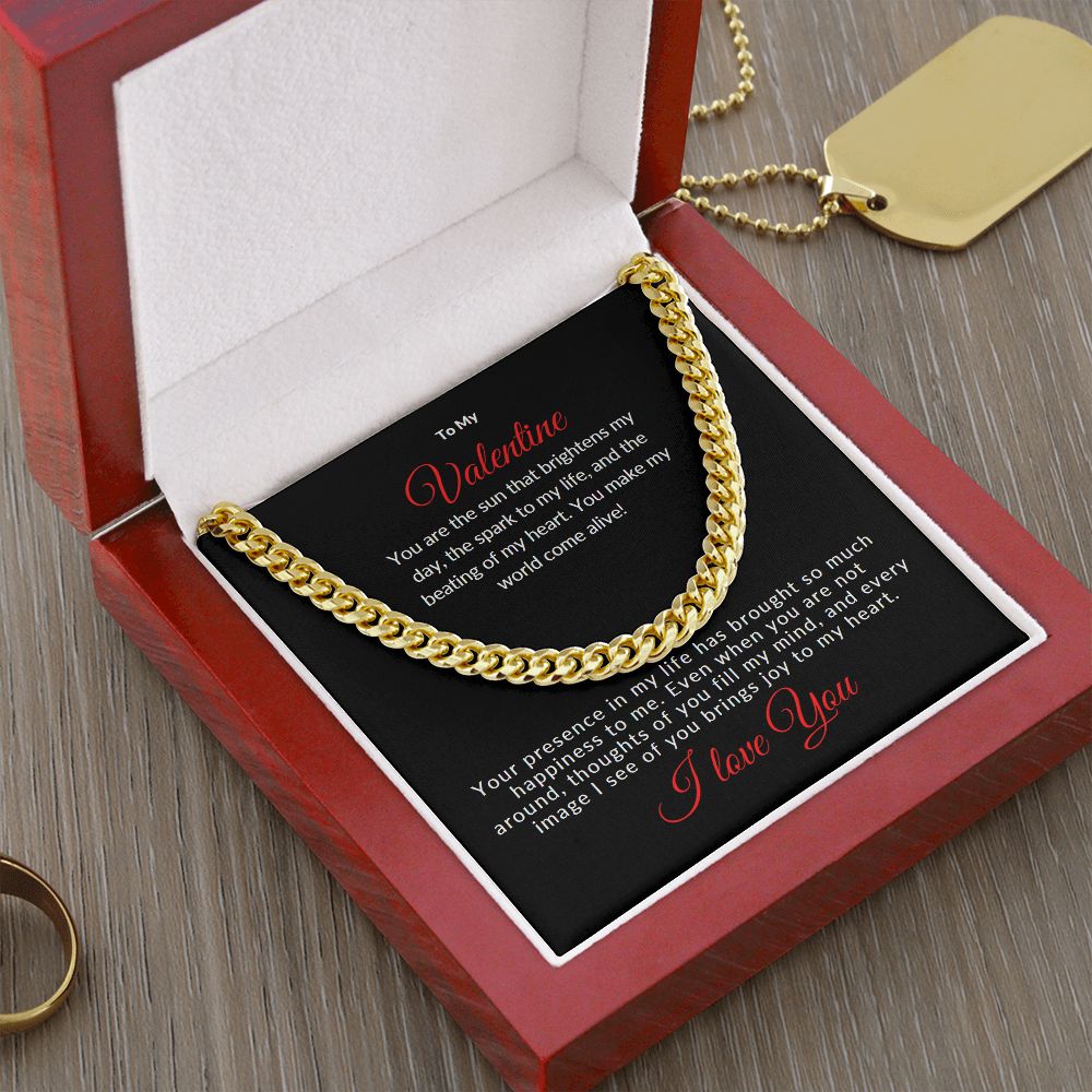 Cuban Link Chain Valentine