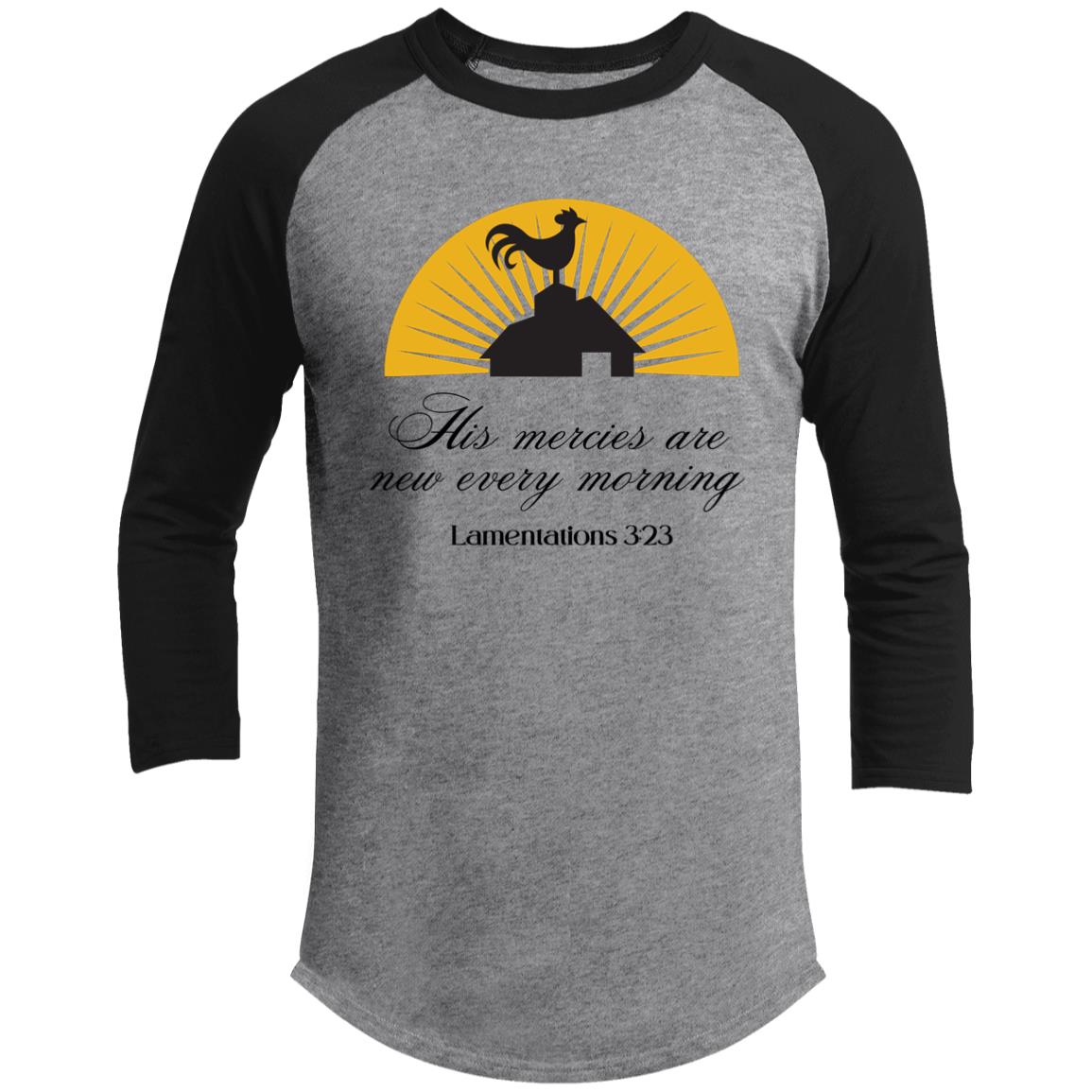 His Mercies are new every morning 3/4 Raglan Sleeve Shirt