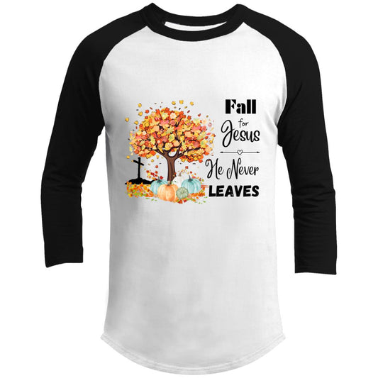 Fall for Jesus Muted Colors 3/4 Raglan Sleeve Shirt