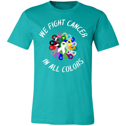 we fight cancer in all colors 3001C Unisex Jersey Short-Sleeve T-Shirt