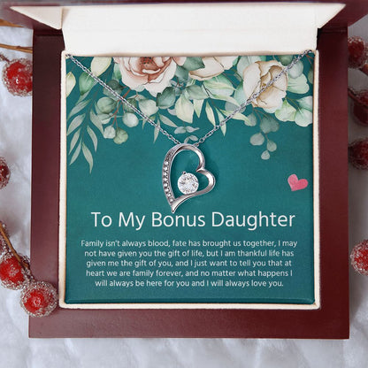 My Bonus Daughter | I will always love you - Forever Love Necklace