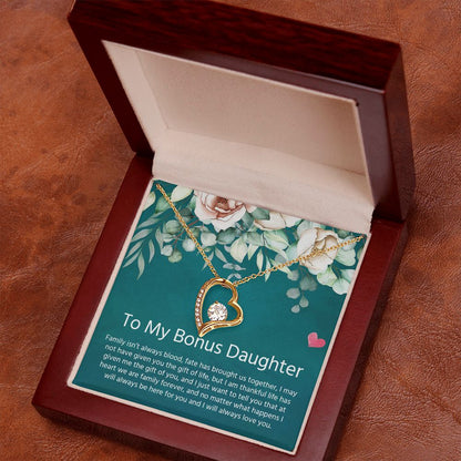 My Bonus Daughter | I will always love you - Forever Love Necklace