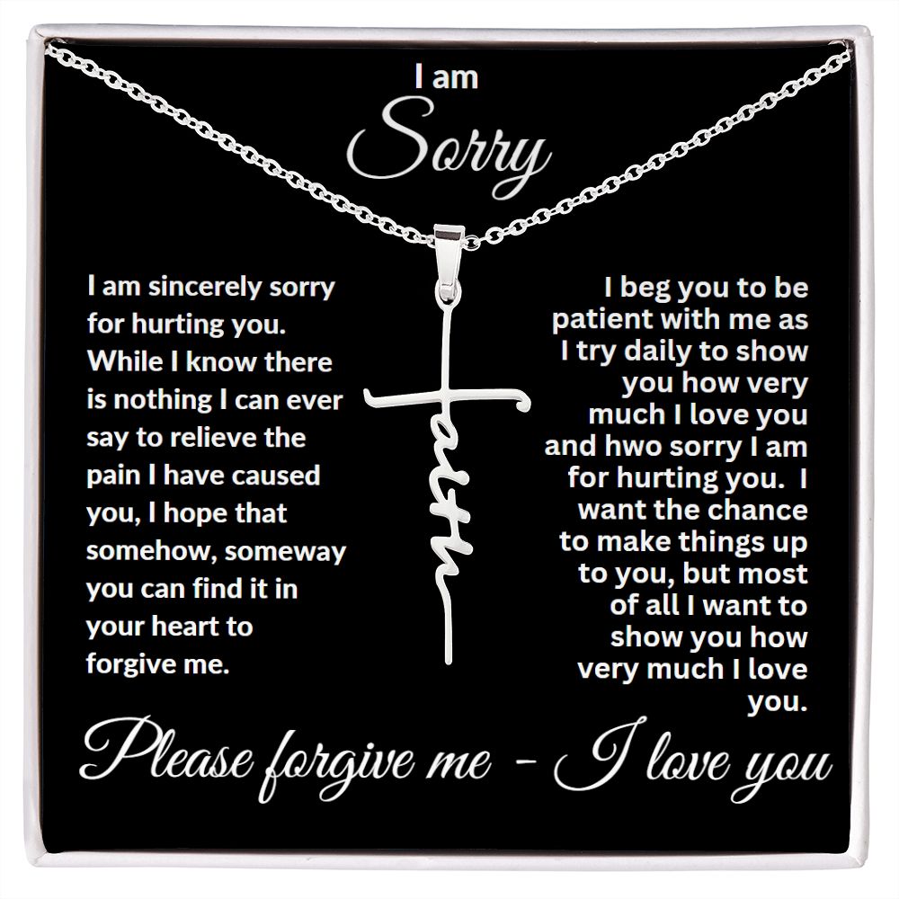 Faith Cross Necklace - I am Sorry