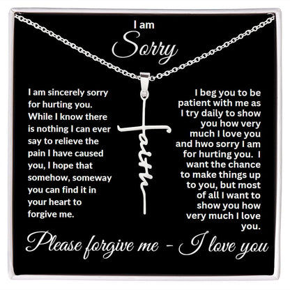 Faith Cross Necklace - I am Sorry