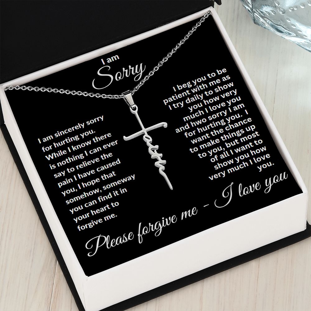 Faith Cross Necklace - I am Sorry