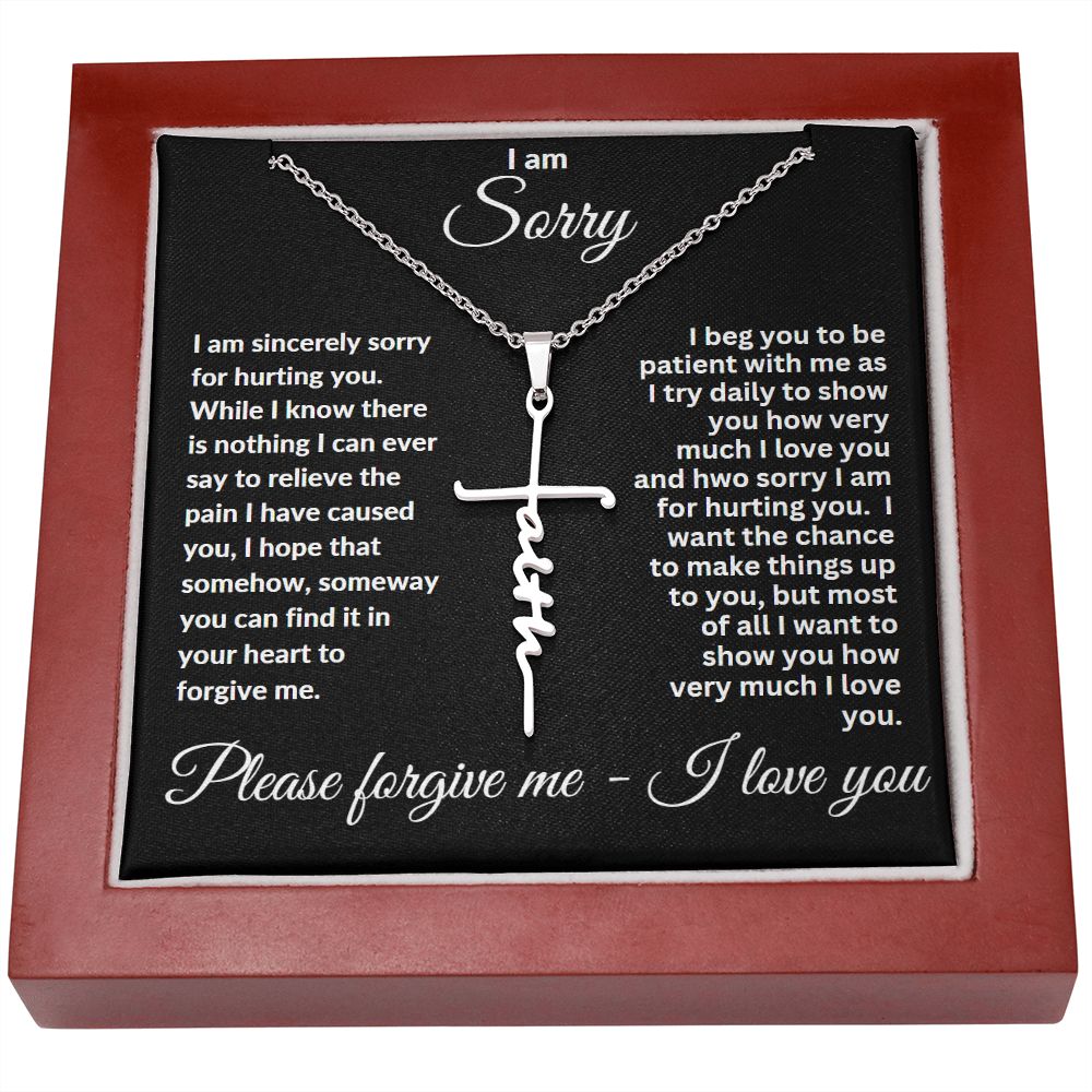 Faith Cross Necklace - I am Sorry