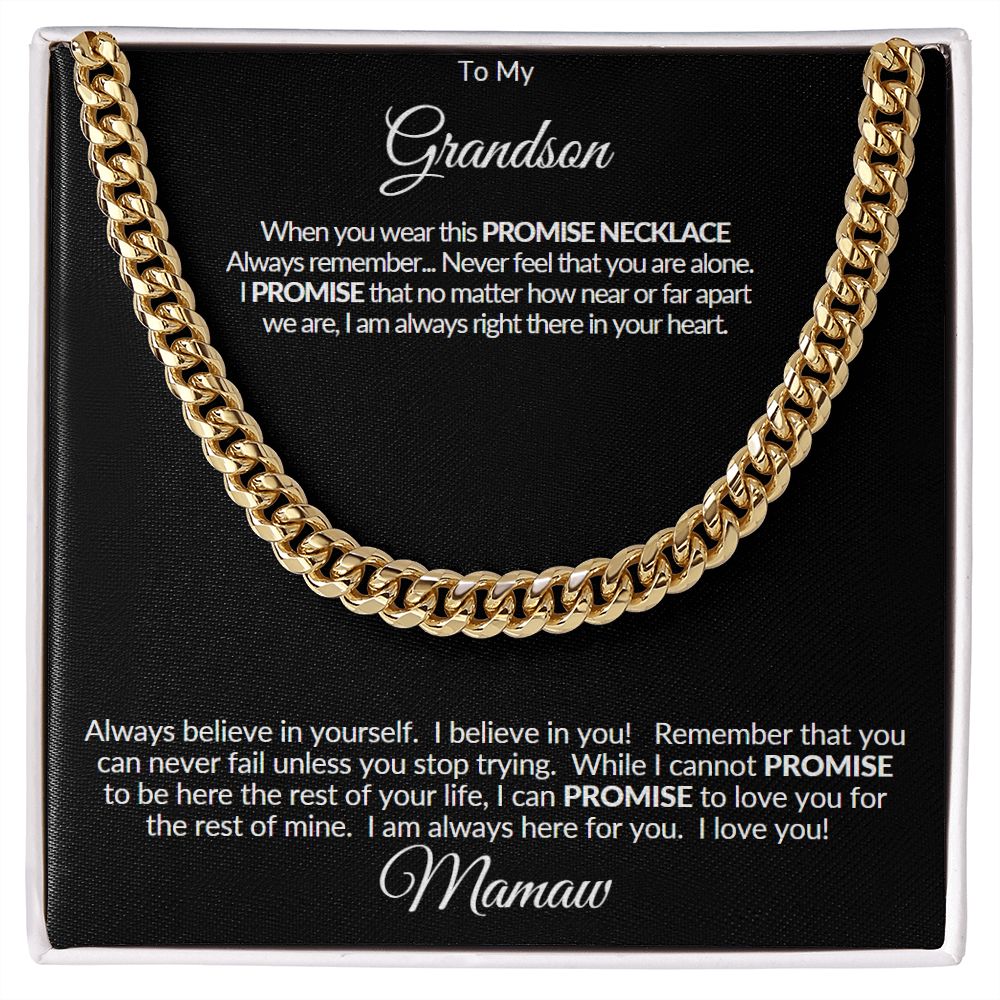 Cuban Link Chain Grandson from Mamaw