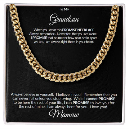 Cuban Link Chain Grandson from Mamaw