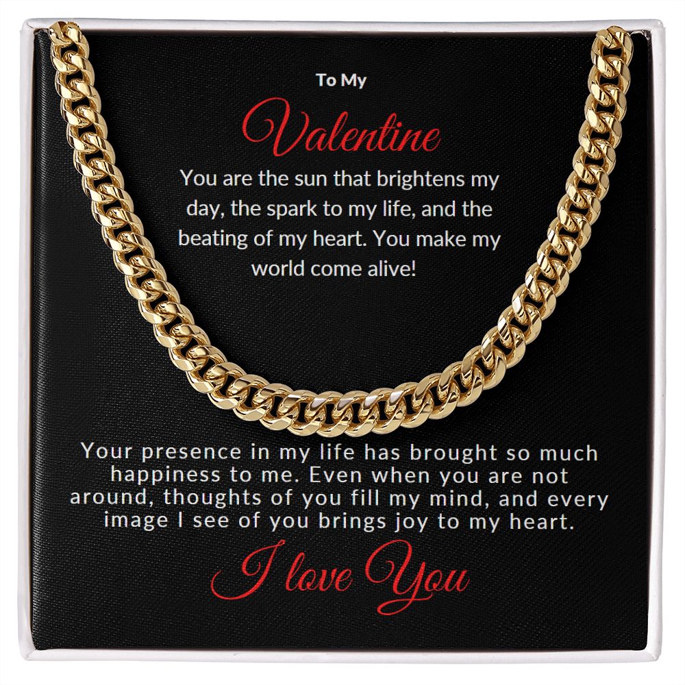 Cuban Link Chain Valentine