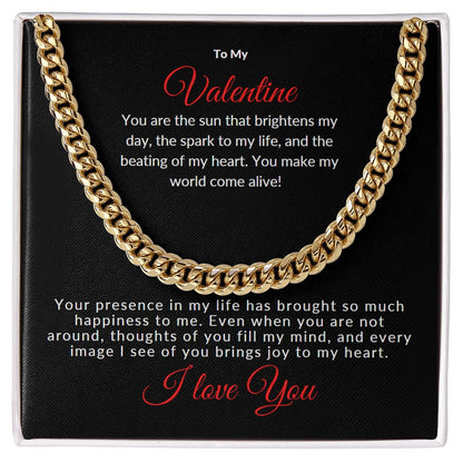 Cuban Link Chain Valentine