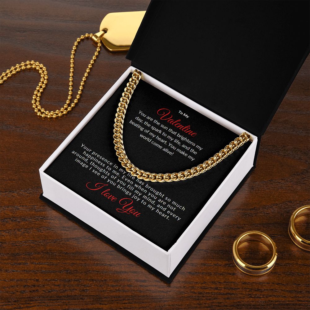 Cuban Link Chain Valentine