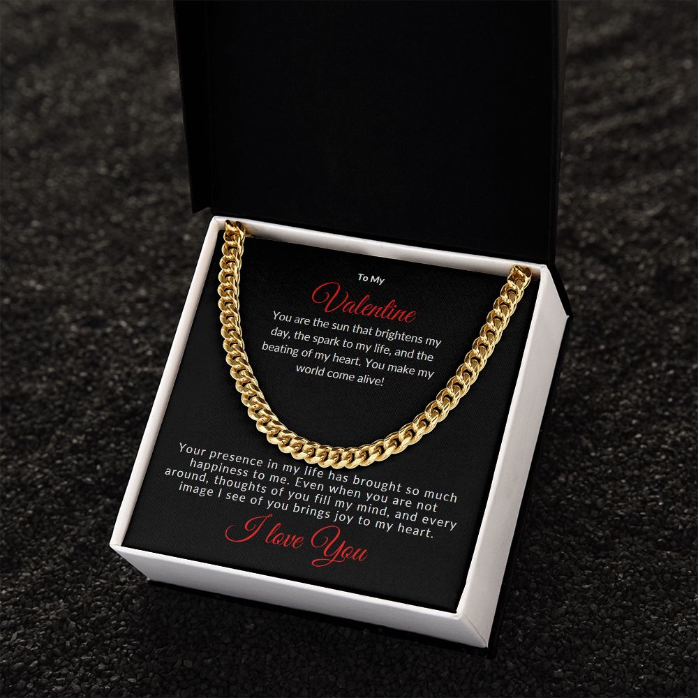 Cuban Link Chain Valentine