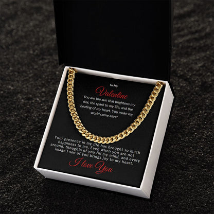 Cuban Link Chain Valentine