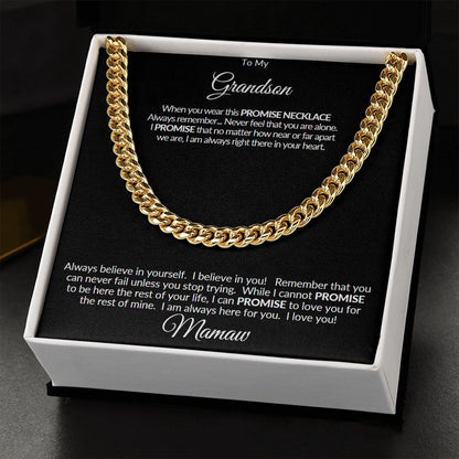 Cuban Link Chain Grandson from Mamaw