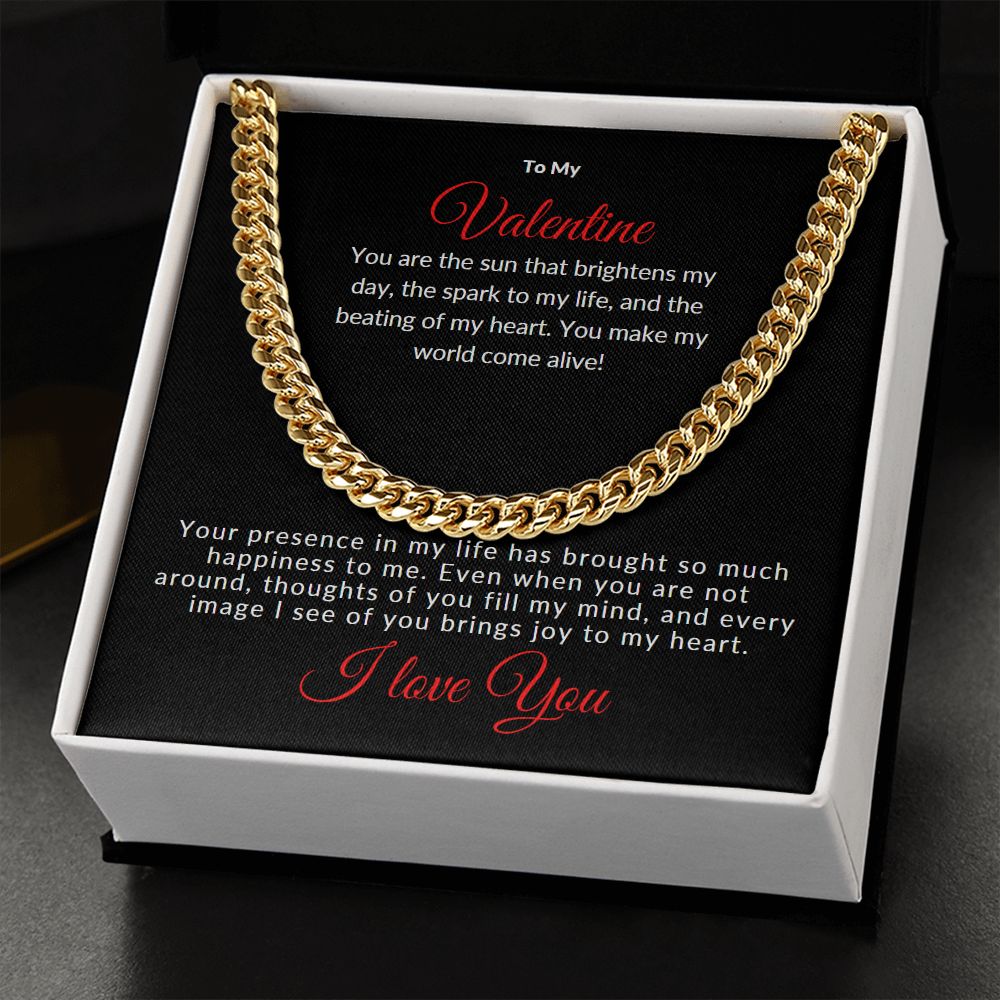 Cuban Link Chain Valentine