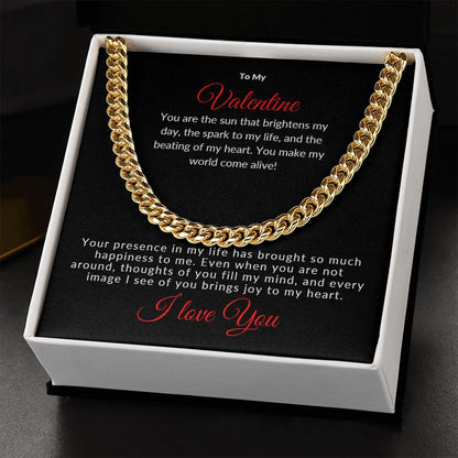 Cuban Link Chain Valentine