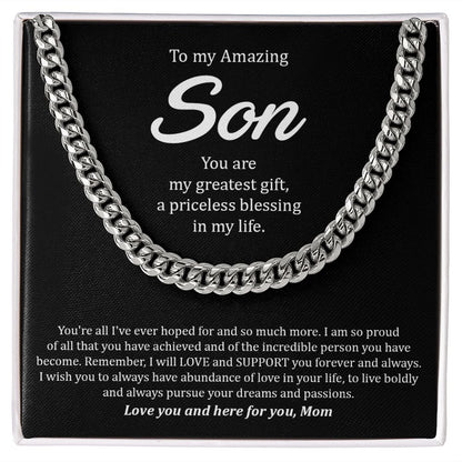 My Son | You are amazing - Cuban Link Chain
