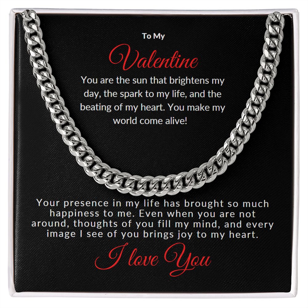 Cuban Link Chain Valentine