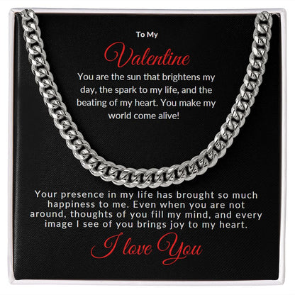 Cuban Link Chain Valentine