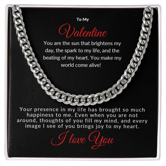Cuban Link Chain Valentine