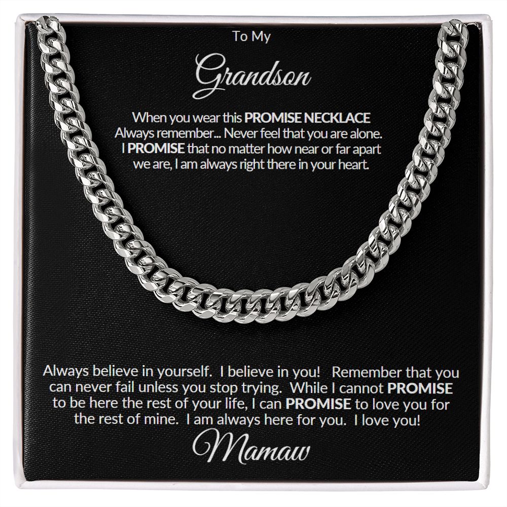 Cuban Link Chain Grandson from Mamaw