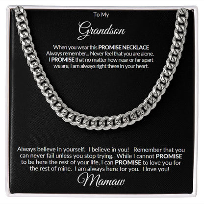 Cuban Link Chain Grandson from Mamaw