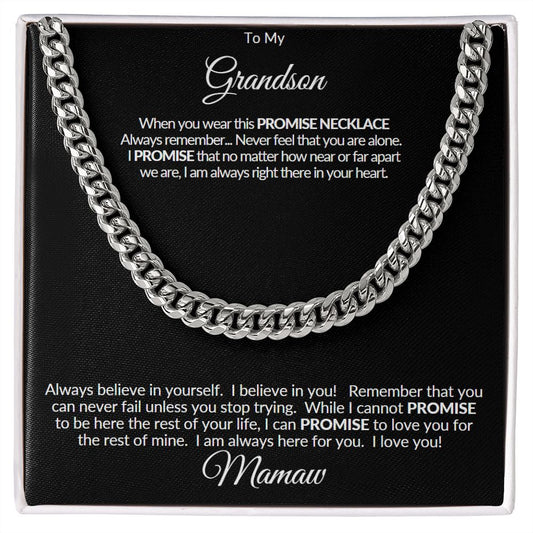 Cuban Link Chain Grandson from Mamaw