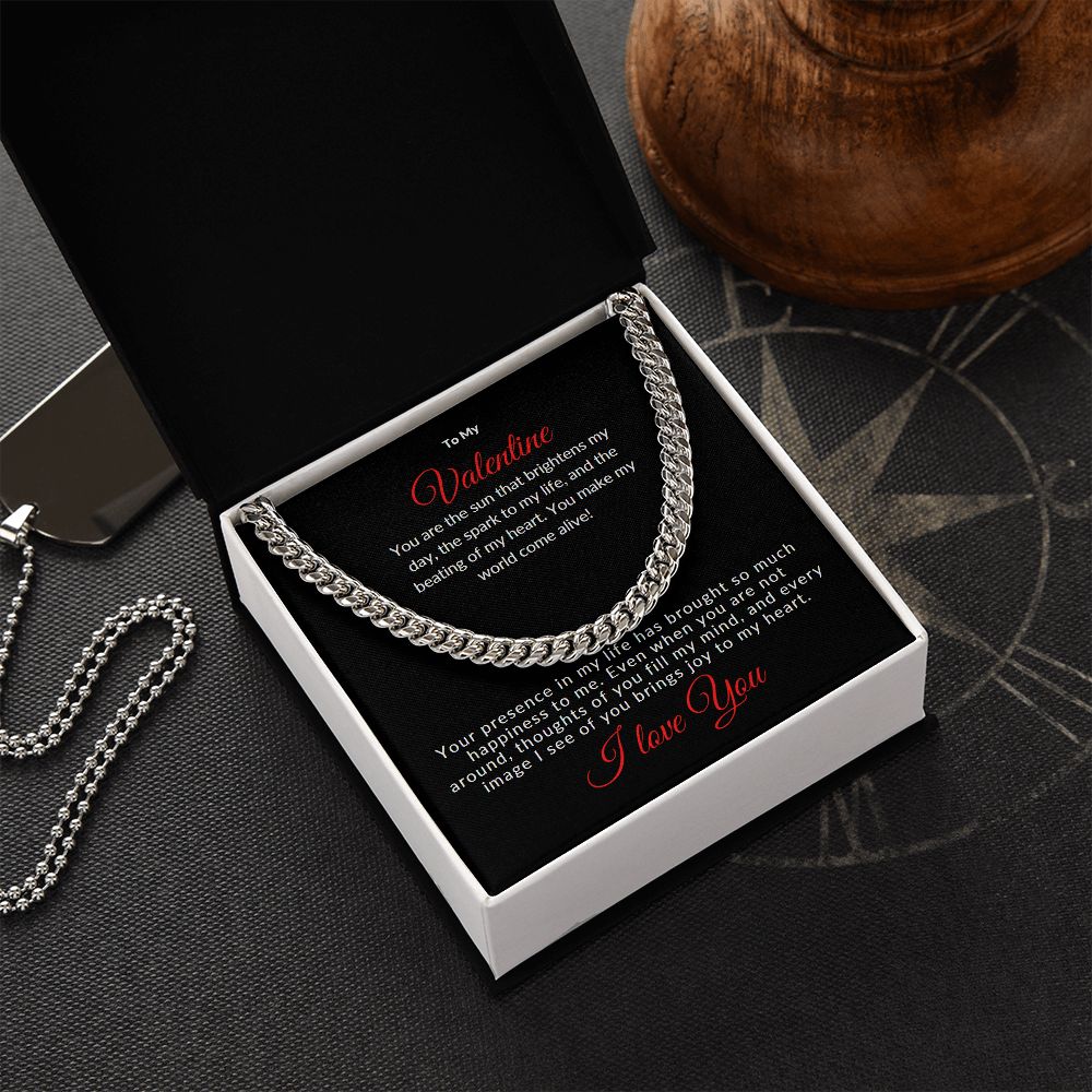 Cuban Link Chain Valentine