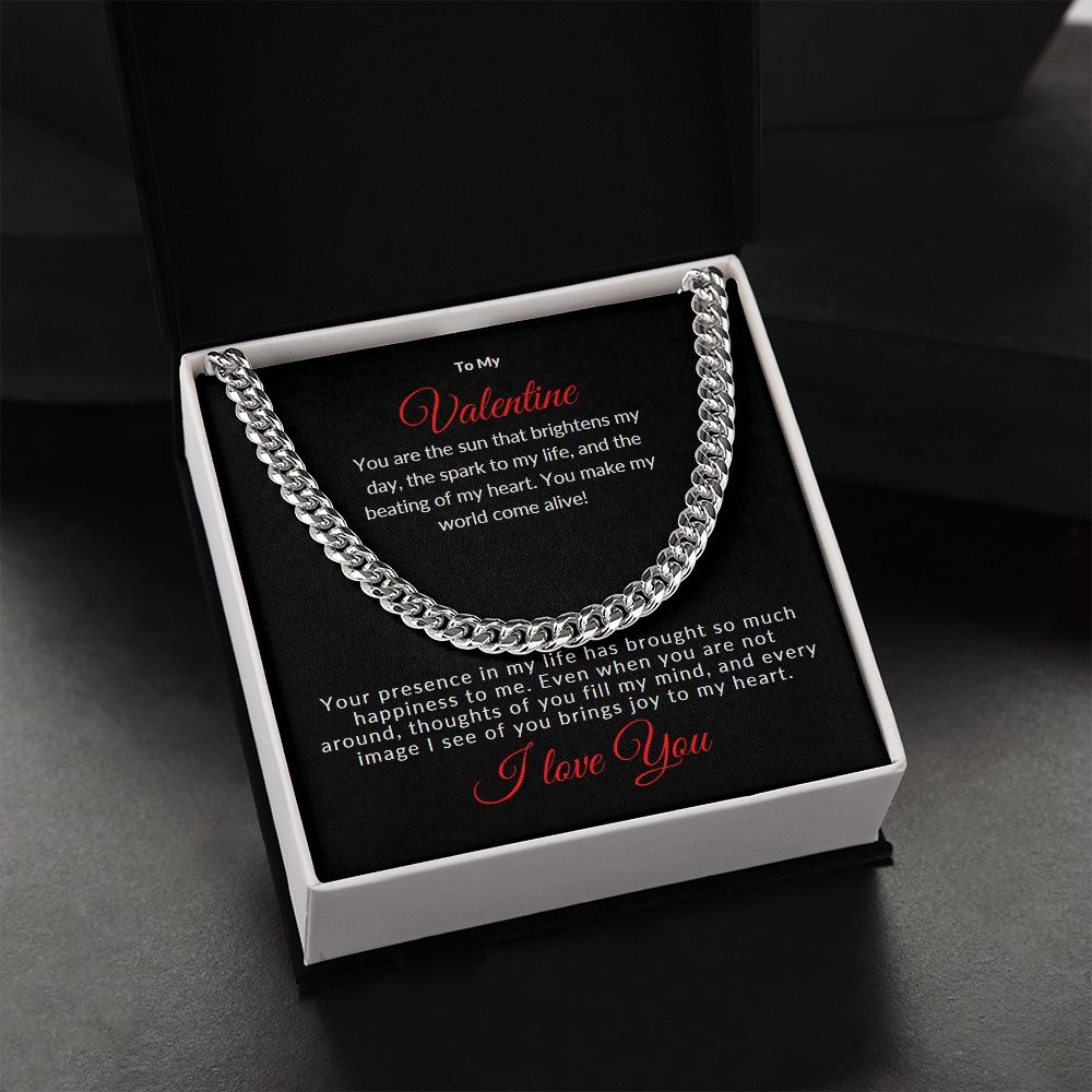 Cuban Link Chain Valentine