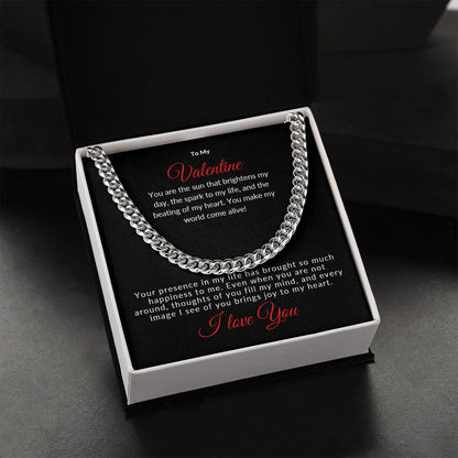 Cuban Link Chain Valentine