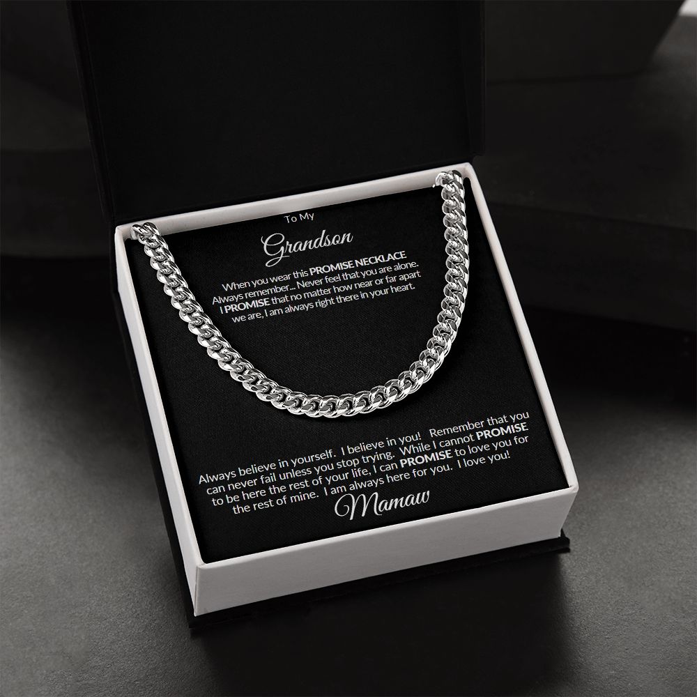 Cuban Link Chain Grandson from Mamaw