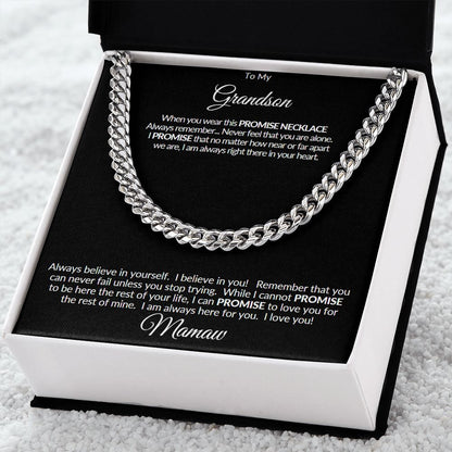 Cuban Link Chain Grandson from Mamaw