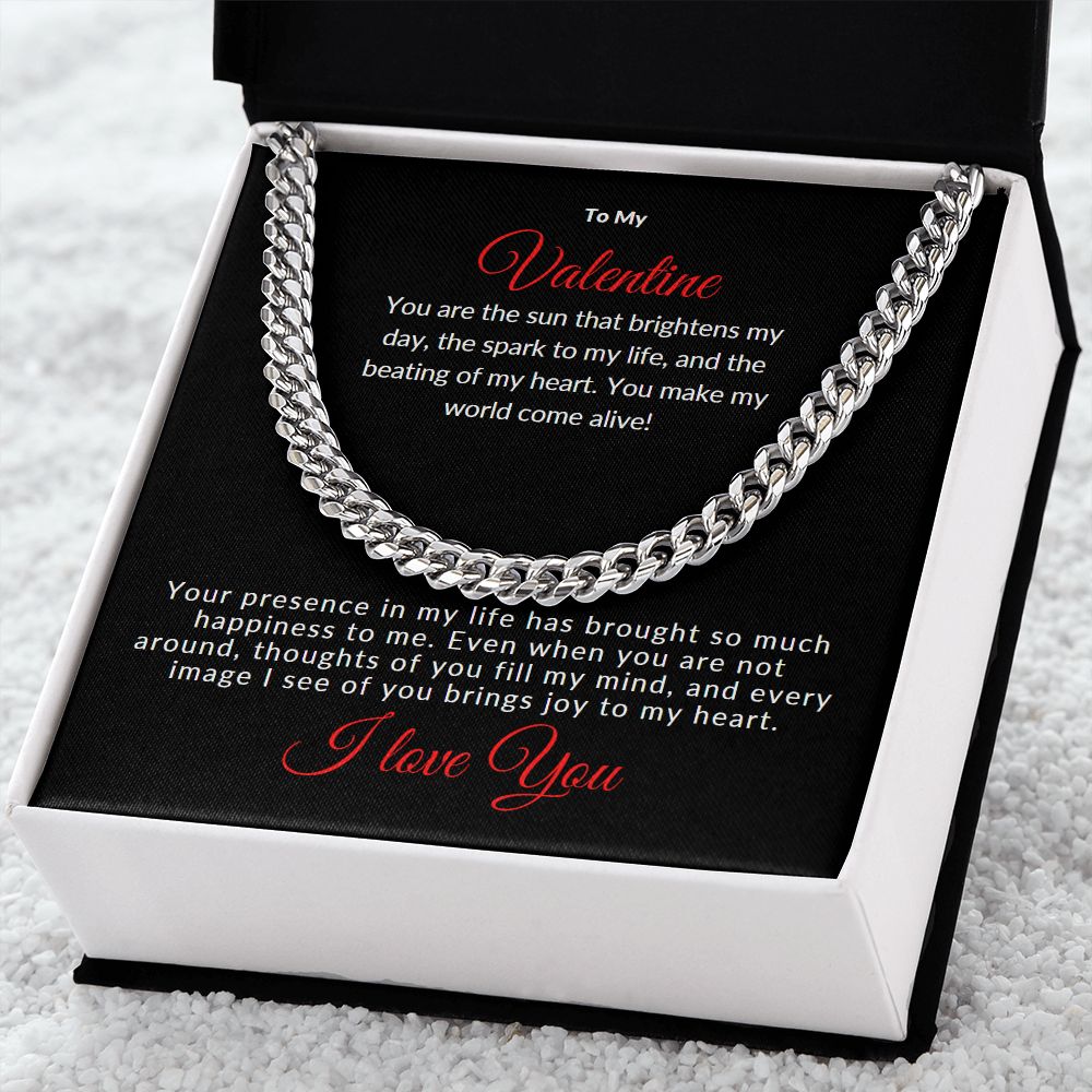Cuban Link Chain Valentine