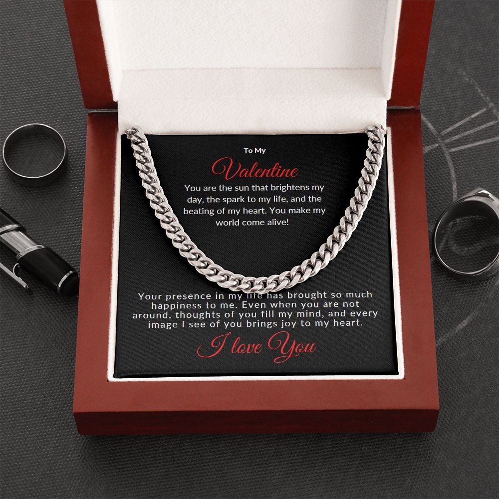 Cuban Link Chain Valentine