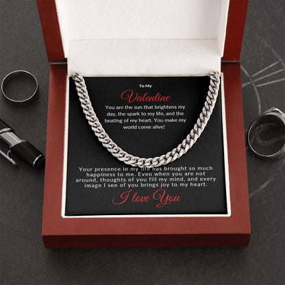 Cuban Link Chain Valentine