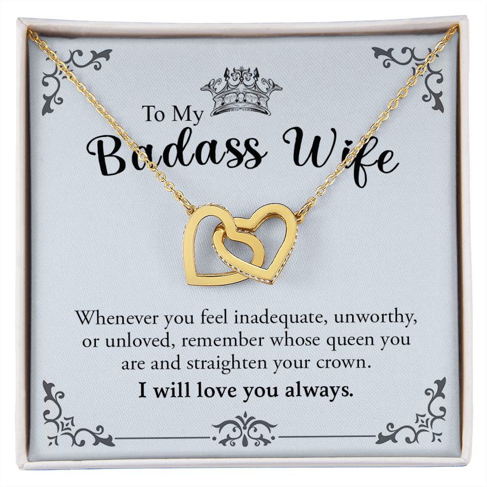 My Badass wife | Most caring - Interlocking Hearts Necklace