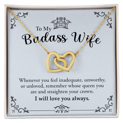 My Badass wife | Most caring - Interlocking Hearts Necklace