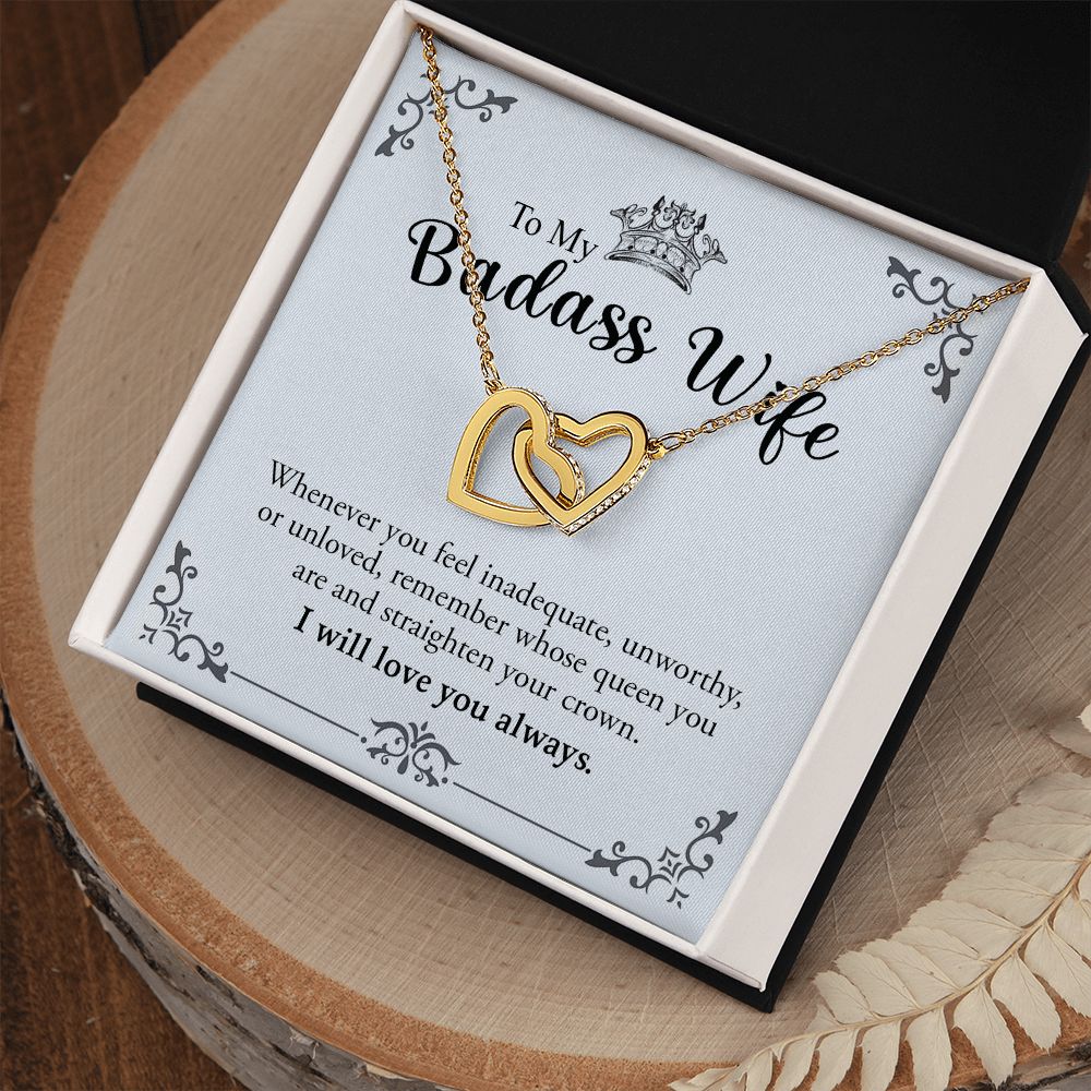 My Badass wife | Most caring - Interlocking Hearts Necklace