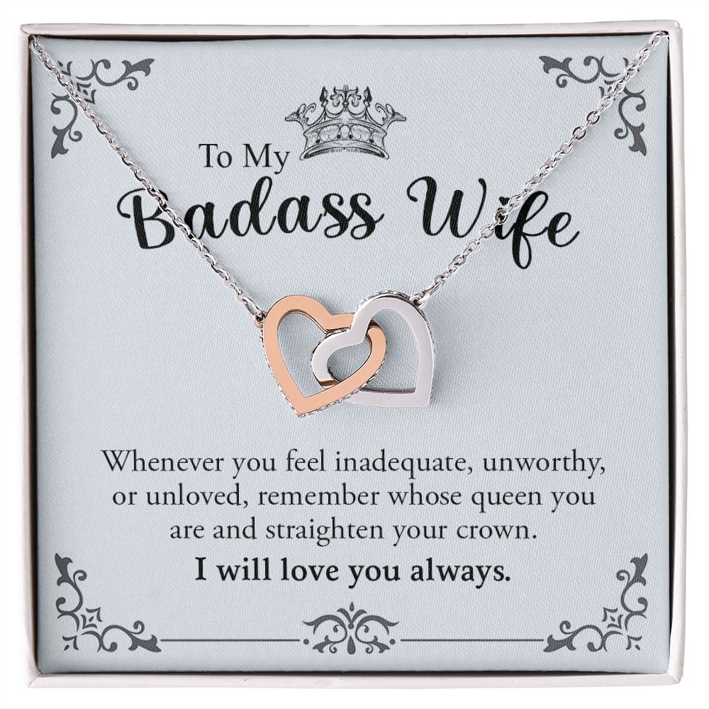 My Badass wife | Most caring - Interlocking Hearts Necklace