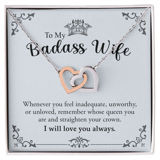 My Badass wife | Most caring - Interlocking Hearts Necklace