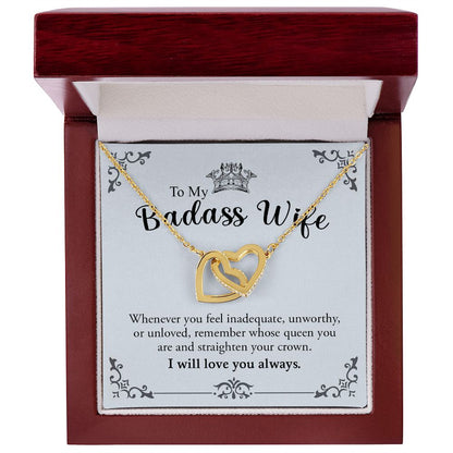 My Badass wife | Most caring - Interlocking Hearts Necklace