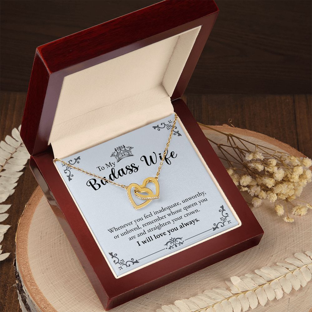 My Badass wife | Most caring - Interlocking Hearts Necklace