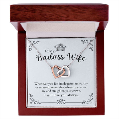 My Badass wife | Most caring - Interlocking Hearts Necklace