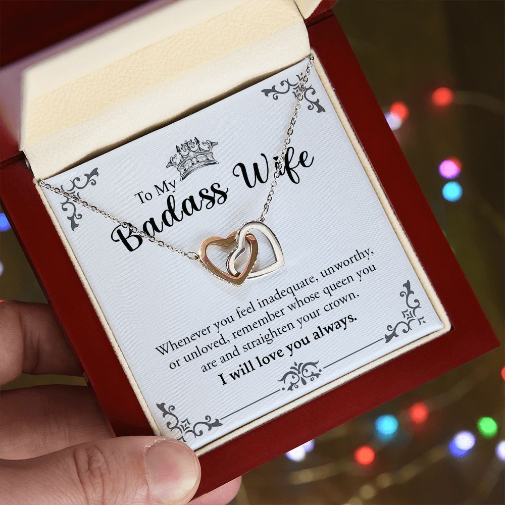 My Badass wife | Most caring - Interlocking Hearts Necklace