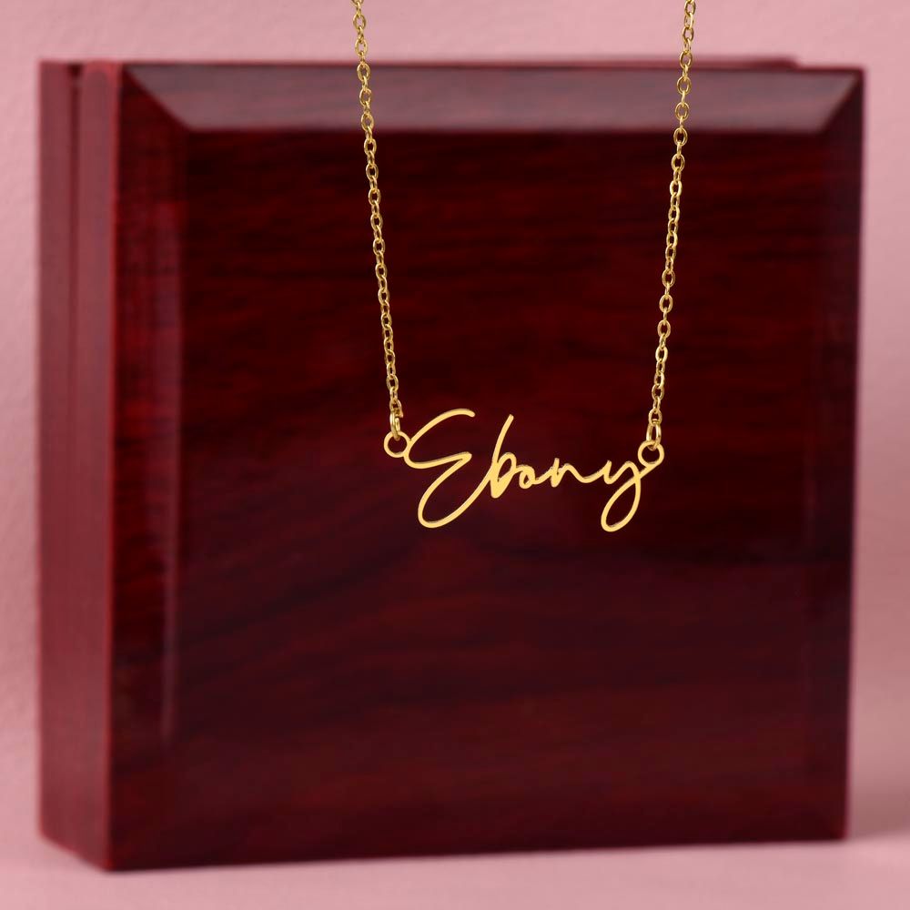 Signature Name Necklace - To My Granddaughter
