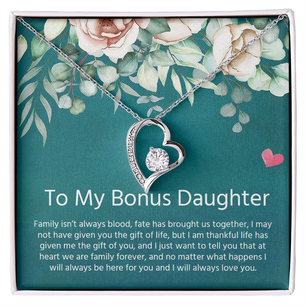 My Bonus Daughter | I will always love you - Forever Love Necklace