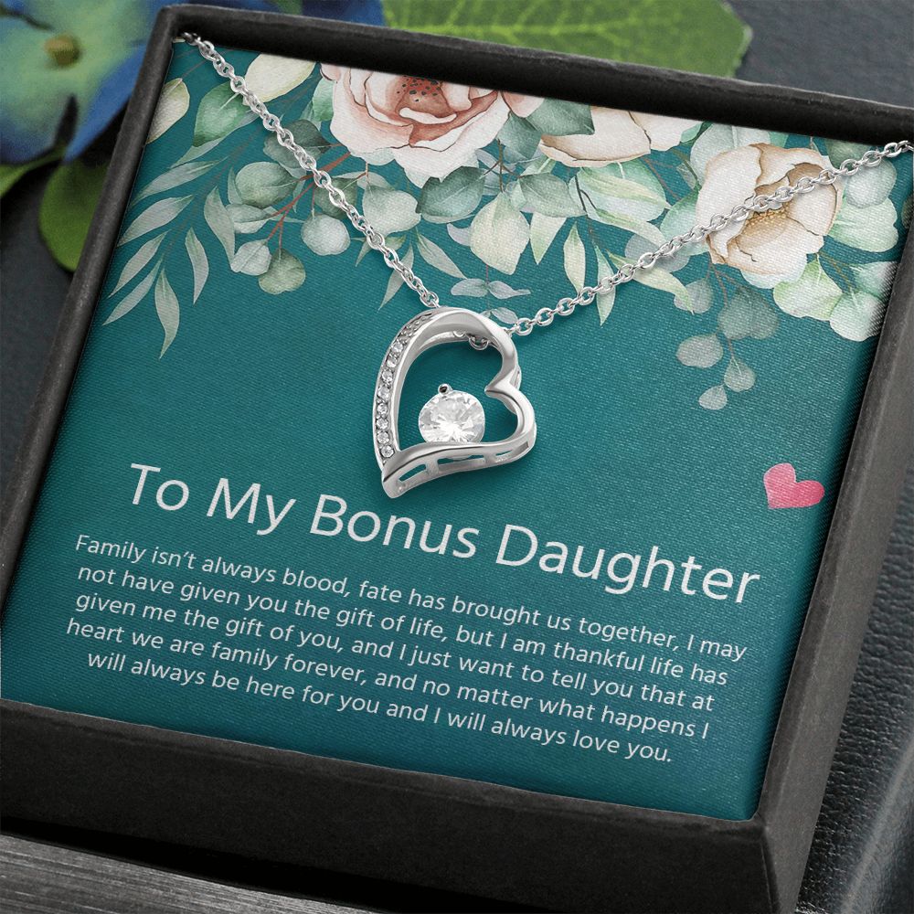 My Bonus Daughter | I will always love you - Forever Love Necklace