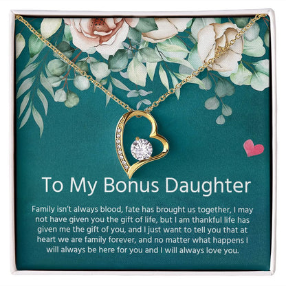 My Bonus Daughter | I will always love you - Forever Love Necklace